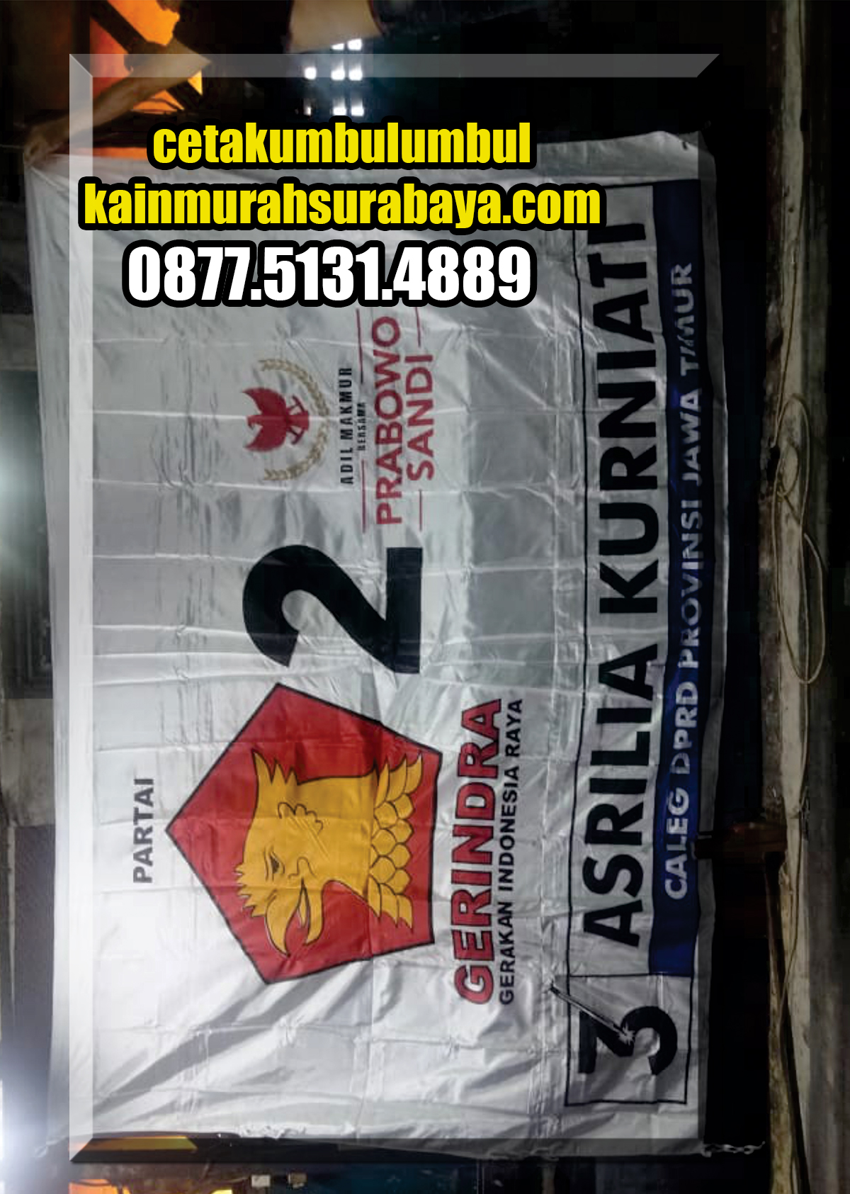 Cetak Bendera-Besar-Surabaya Partai-Gerindara-3mx2m